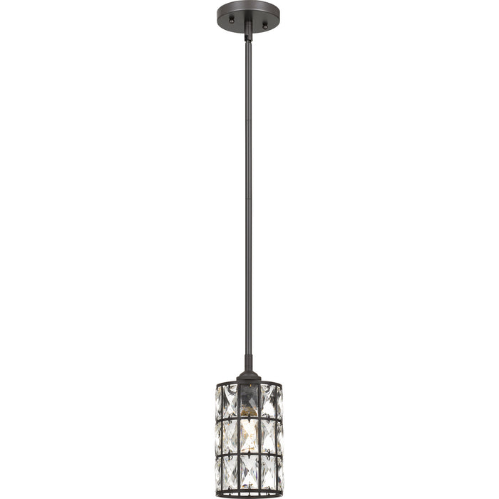 Quoizel QPP4046WT Oliver One Light Mini Pendant, Western Bronze Main Image.jpg