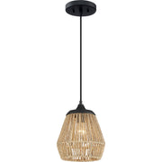 Quoizel RMI1509EK Romain One Light Mini Pendant, Earth Black Main Image.jpg