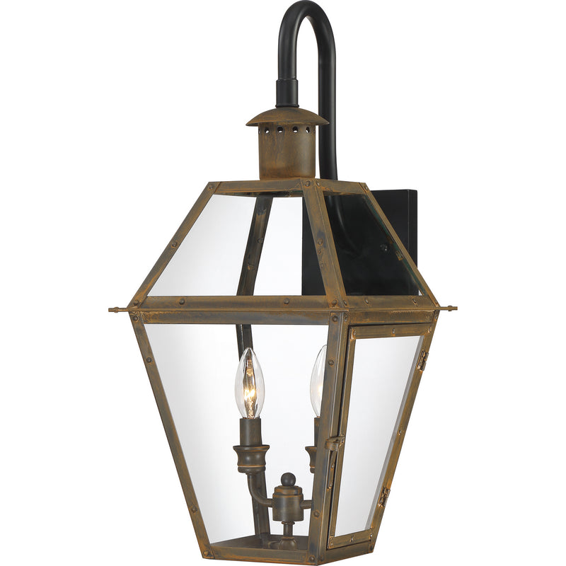 Quoizel RO8411IZ Rue De Royal Two Light Outdoor Wall Lantern, Industrial Bronze Main Image.jpg