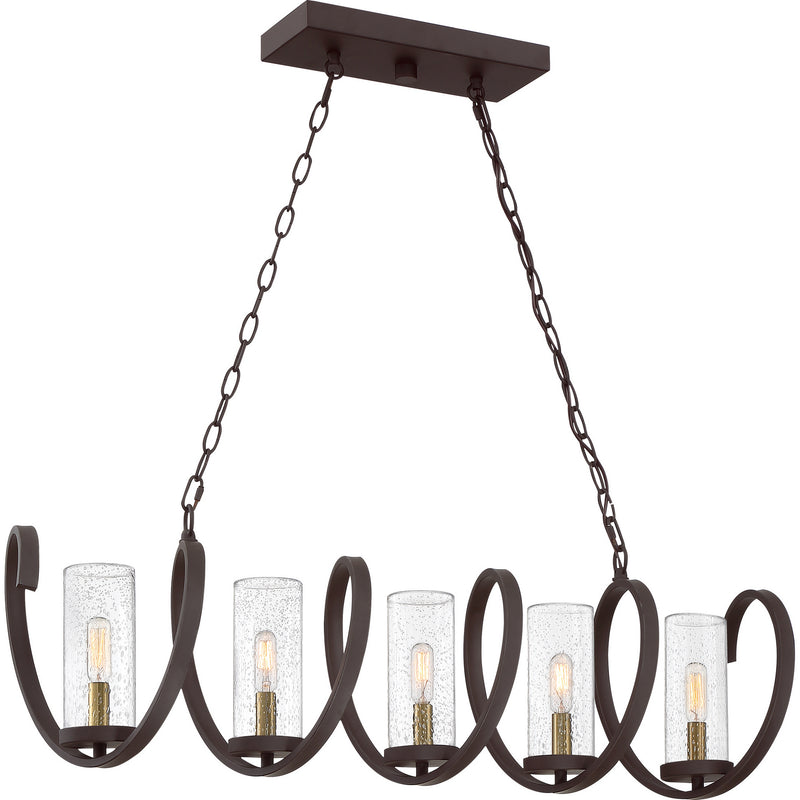Quoizel TMT540WT Tumult Five Light Island Chandelier, Western Bronze Main Image.jpg