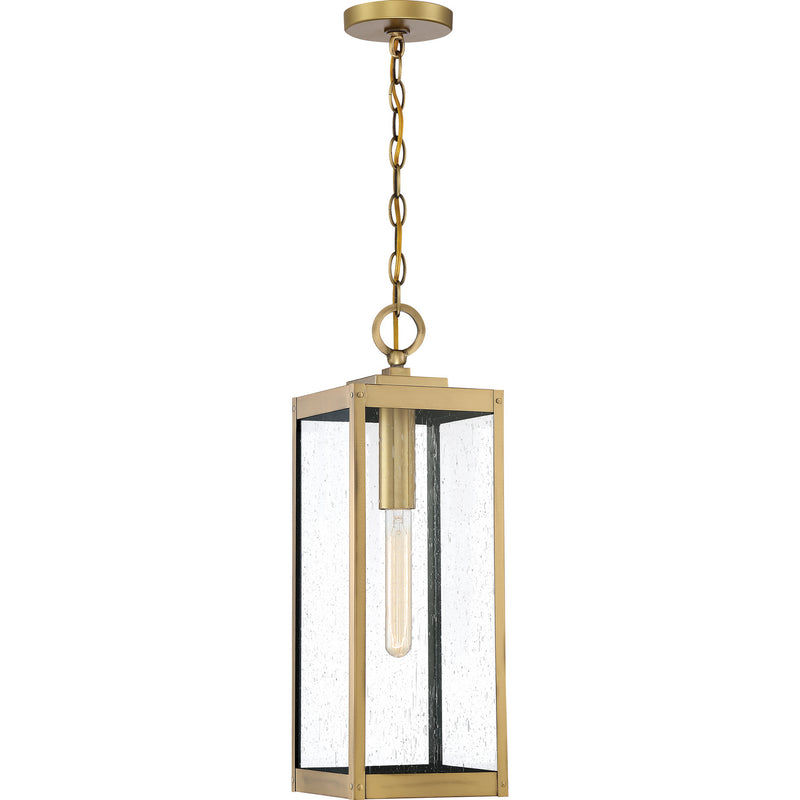 Quoizel WVR1907A Westover One Light Outdoor Hanging Lantern, Antique Brass Main Image.jpg