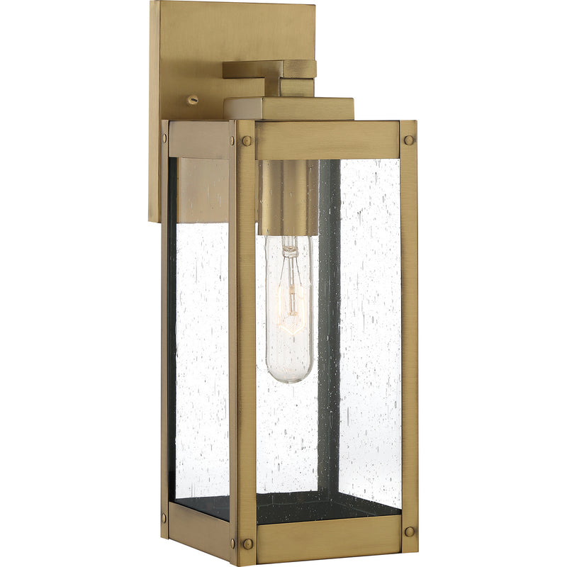 Quoizel WVR8405A Westover One Light Outdoor Wall Lantern, Antique Brass Main Image.jpg