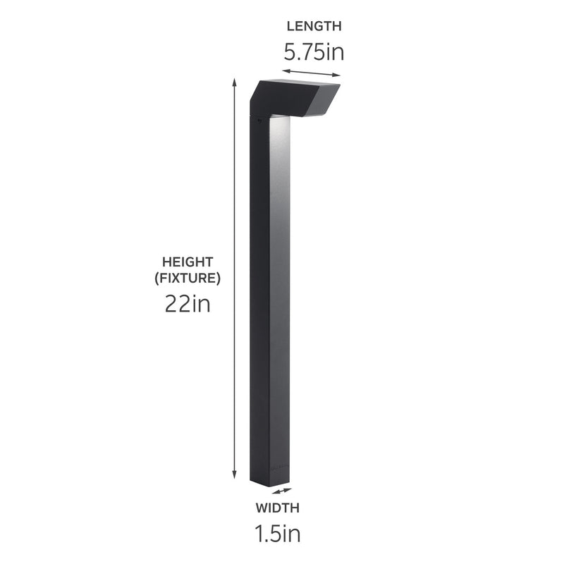 Kichler 15846BKT One Light Path Light, Textured Black (2)