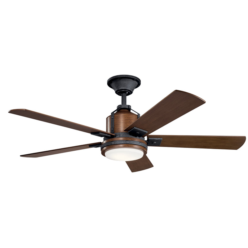 Kichler 300052DBK 52"Ceiling Fan, Distressed Black