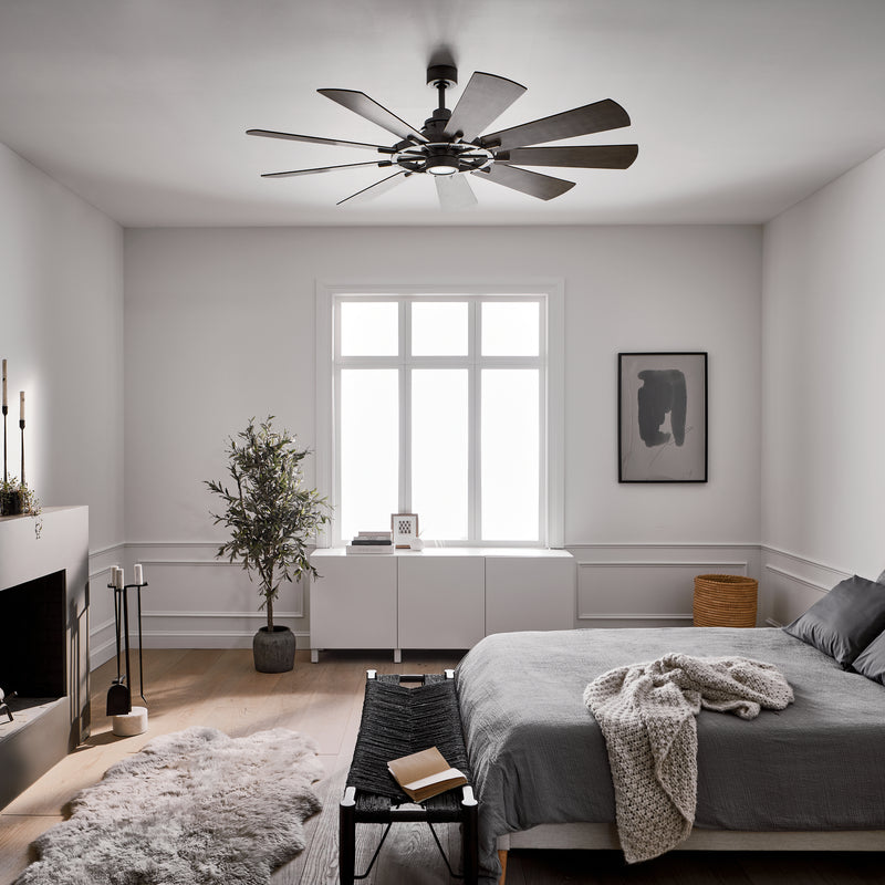 Kichler 300265AVI 65"Ceiling Fan, Anvil Iron (3)