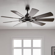 Kichler 300265AVI 65"Ceiling Fan, Anvil Iron (4)