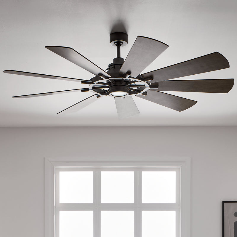 Kichler 300265AVI 65"Ceiling Fan, Anvil Iron (4)