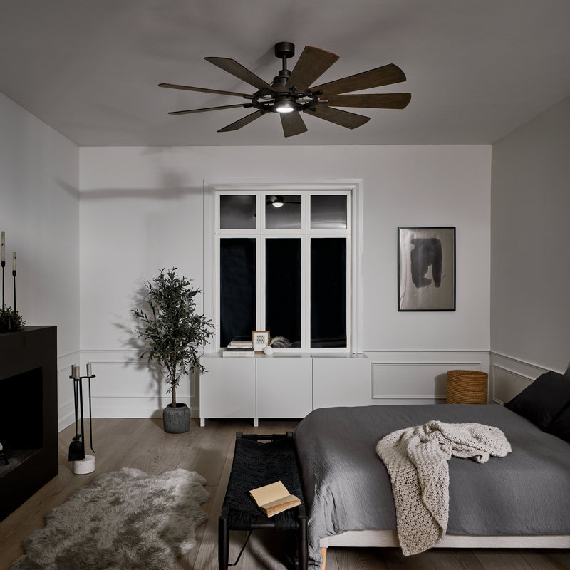 Kichler 300265AVI 65"Ceiling Fan, Anvil Iron (6)