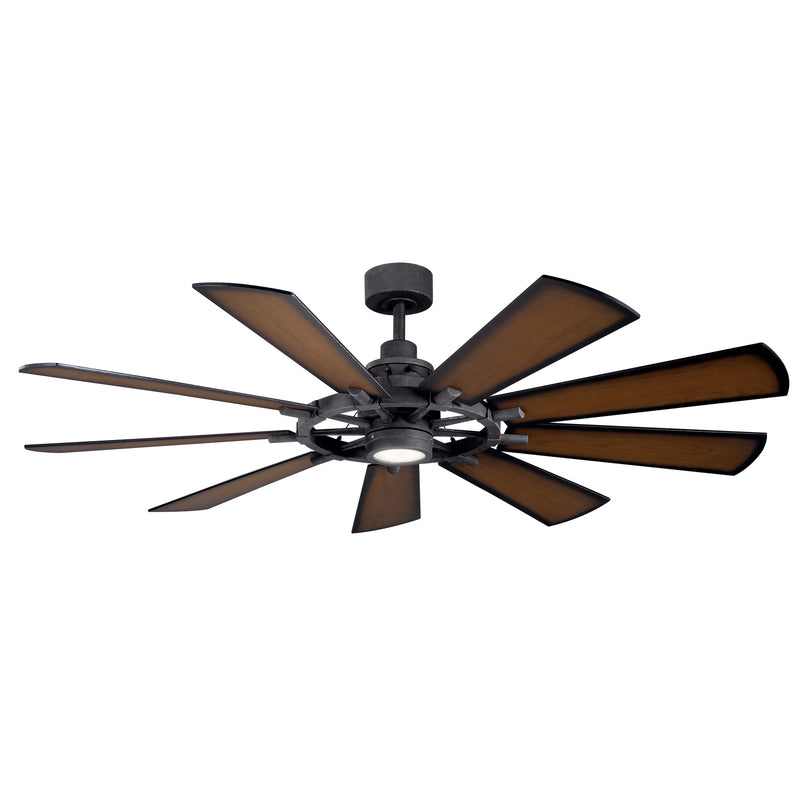 Kichler 300265DBK 65"Ceiling Fan, Distressed Black (4)