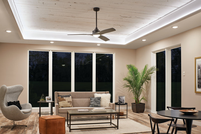 Kichler 300356AVI 56"Ceiling Fan, Anvil Iron (6)