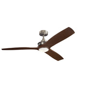 Kichler 300356NI 56"Ceiling Fan, Brushed Nickel (3)