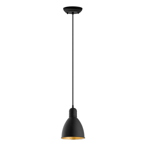 Eglo USA 203443A Priddy 2 One Light Pendant Black/Gold Main Image.jpg