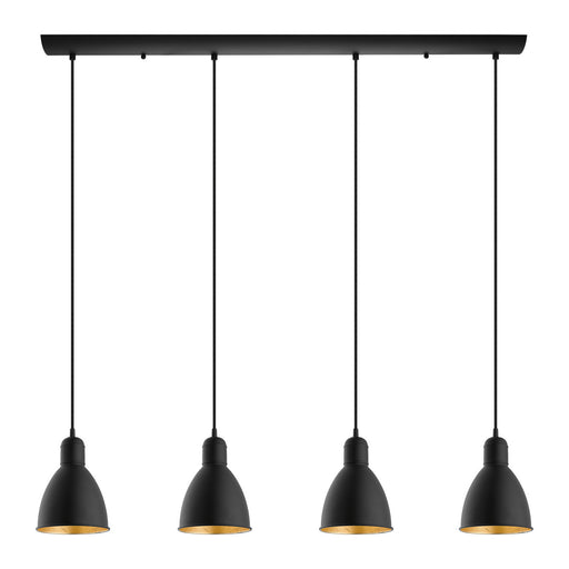 Eglo USA 203445A Priddy 2 Four Light Pendant Black/Gold Main Image.jpg