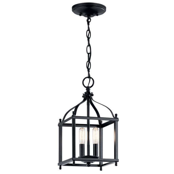 Kichler 42565BK Two Light Pendant, Black