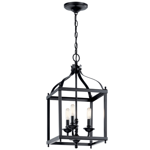 Kichler 42566BK Three Light Pendant, Black