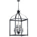 Kichler 42591BK Eight Light Foyer Chandelier, Black