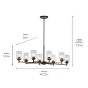 Kichler 44035OZ Eight Light Chandelier, Olde Bronze (2)
