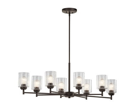 Kichler 44035OZ Eight Light Chandelier, Olde Bronze