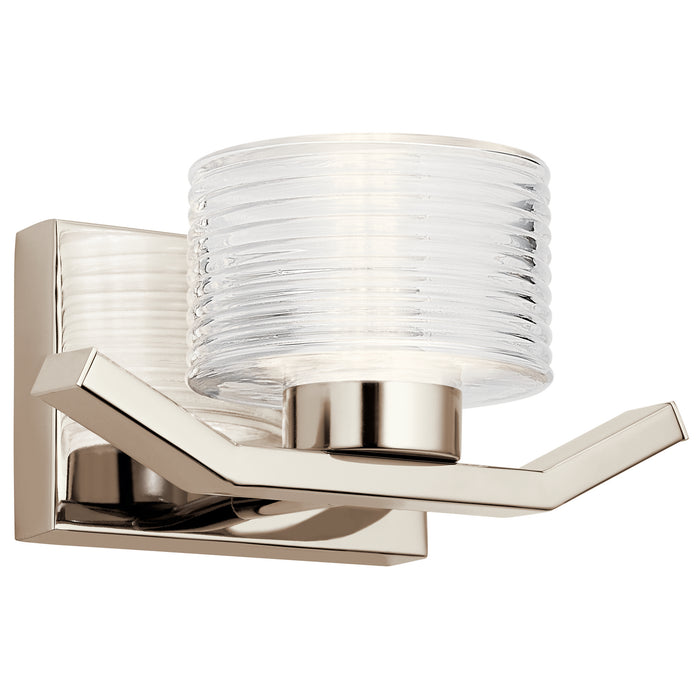 Kichler 44349PNLED Lasus LED Wall Sconce, Polished Nickel Main Image.jpg