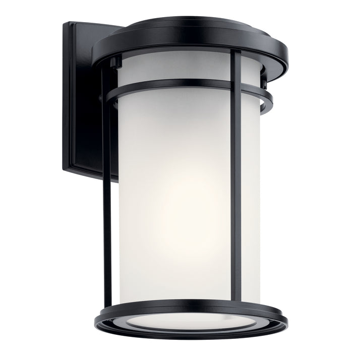 Kichler 49686BK Toman One Light Outdoor Wall Mount, Black Main Image.jpg