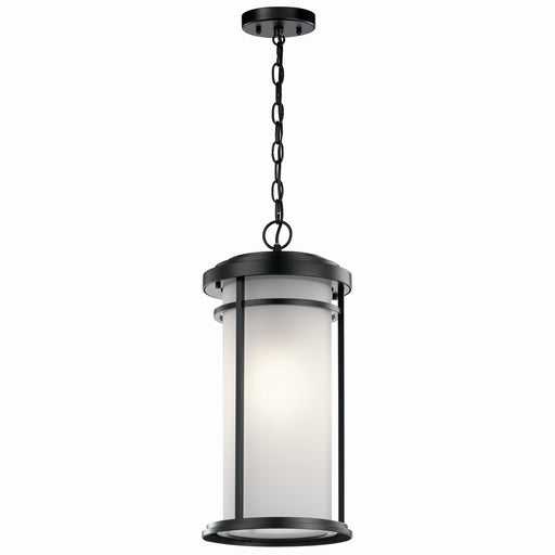 Kichler 49689BK Toman One Light Outdoor Pendant, Black Main Image.jpg