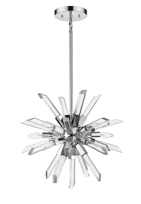 Z-Lite 4003-4CH Burst Four Light Chandelier, Chrome Alternate Image 4.jpg