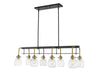 Z-Lite 466-8L-MB-OBR Kraken Eight Light Island Pendant, Matte Black / Olde Brass Main Image.jpg