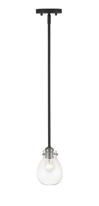 Z-Lite 466MP-MB-BN Kraken One Light Mini Pendant, Matte Black / Brushed Nickel Alternate Image.jpg