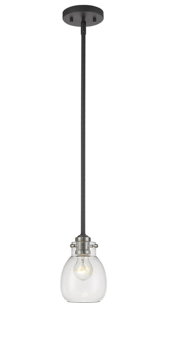 Z-Lite 466MP-MB-BN Kraken One Light Mini Pendant, Matte Black / Brushed Nickel Alternate Image 2.jpg