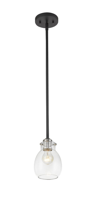 Z-Lite 466MP-MB-BN Kraken One Light Mini Pendant, Matte Black / Brushed Nickel Alternate Image 3.jpg