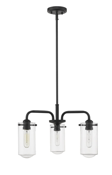 Z-Lite 471-3MB Delaney Three Light Chandelier, Matte Black Alternate Image 4.jpg