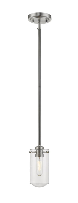 Z-Lite 471MP-BN Delaney One Light Mini Pendant, Brushed Nickel Main Image.jpg