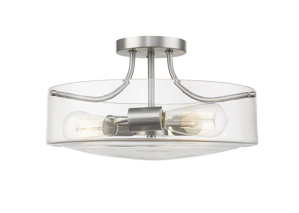 Z-Lite 471SF-BN Delaney Three Light Semi Flush Mount, Brushed Nickel Alternate Image 2.jpg