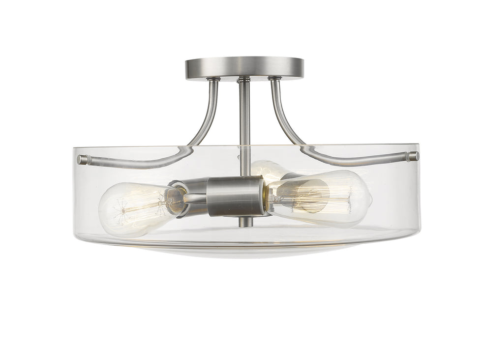 Z-Lite 471SF-BN Delaney Three Light Semi Flush Mount, Brushed Nickel Alternate Image 3.jpg