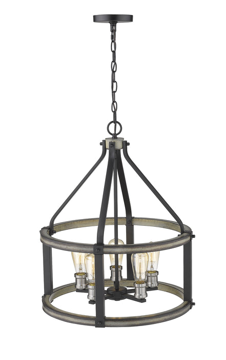 Z-Lite 472-5D-ABB Kirkland Five Light Pendant, Ashen Barnboard Alternate Image 2.jpg