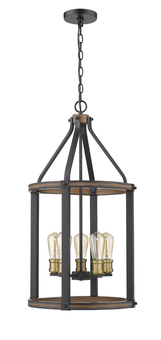 Z-Lite 472-5P-RM Kirkland Five Light Pendant, Rustic Mahogany Alternate Image 4.jpg