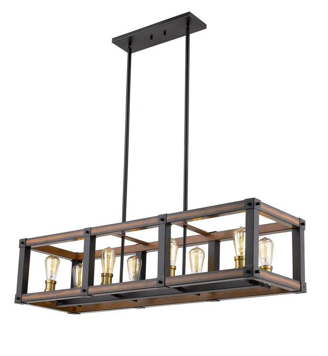 Z-Lite 472-8L-RM Kirkland Eight Light Island Pendant, Rustic Mahogany Alternate Image 2.jpg