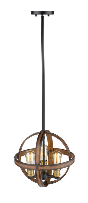 Z-Lite 472B14-RM Kirkland Three Light Pendant, Rustic Mahogany Alternate Image 3.jpg