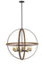 Z-Lite 472B32-RM Kirkland Eight Light Pendant, Rustic Mahogany Alternate Image 2.jpg