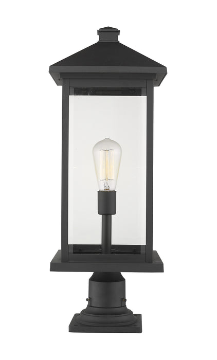 Z-Lite 531PHBXLR-533PM-BK Portland One Light Outdoor Pier Mount, Black Main Image.jpg