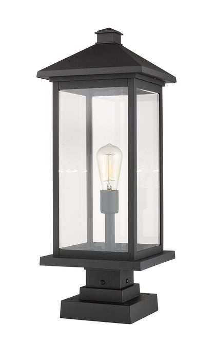 Z-Lite 531PHBXLS-SQPM-BK Portland One Light Outdoor Pier Mount, Black Alternate Image.jpg