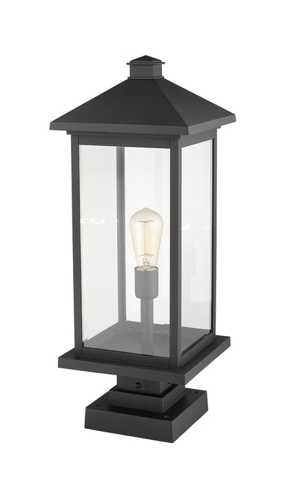 Z-Lite 531PHBXLS-SQPM-BK Portland One Light Outdoor Pier Mount, Black Alternate Image 2.jpg