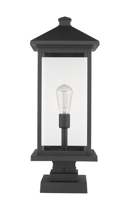 Z-Lite 531PHBXLS-SQPM-BK Portland One Light Outdoor Pier Mount, Black Alternate Image 4.jpg