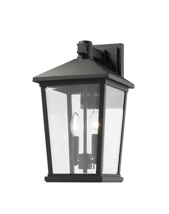 Z-Lite 568B-BK Beacon Two Light Outdoor Wall Sconce, Black Main Image.jpg