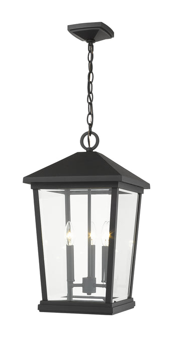 Z-Lite 568CHXL-BK Beacon Three Light Outdoor Chain Mount Ceiling Fixture, Black Main Image.jpg