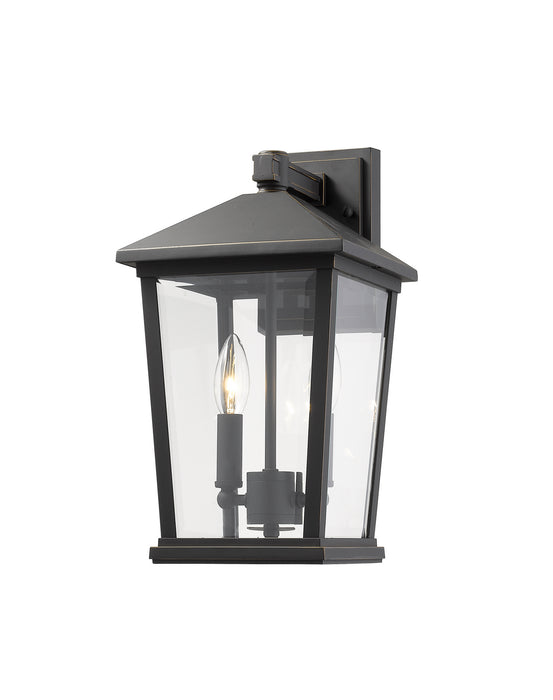 Z-Lite 568M-ORB Beacon Two Light Outdoor Wall Sconce, Oil Rubbed Bronze Main Image.jpg