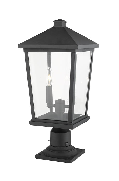 Z-Lite 568PHBR-533PM-BK Beacon Two Light Outdoor Pier Mount, Black Alternate Image 2.jpg