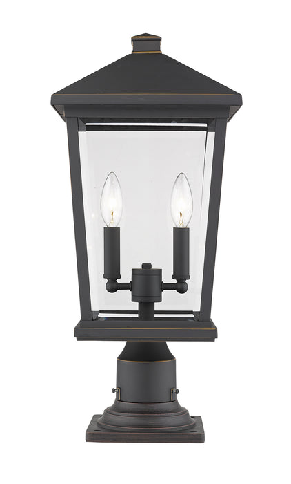 Z-Lite 568PHBR-533PM-ORB Beacon Two Light Outdoor Pier Mount, Oil Rubbed Bronze Main Image.jpg