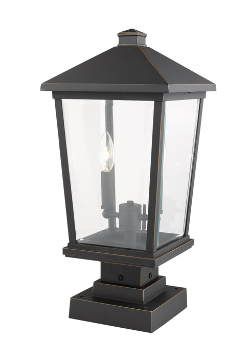 Z-Lite 568PHBS-SQPM-ORB Beacon Two Light Outdoor Pier Mount, Oil Rubbed Bronze Alternate Image 3.jpg