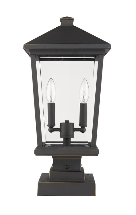 Z-Lite 568PHBS-SQPM-ORB Beacon Two Light Outdoor Pier Mount, Oil Rubbed Bronze Alternate Image 4.jpg